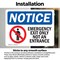 Signmission Exit Sign, Vinyl Decal, 10 in W, 7 in H, Emergency Exit Only Not An Entrance Sign With Symbol OS-2PACK-NS-D-710-L-11822 - alternate 2
